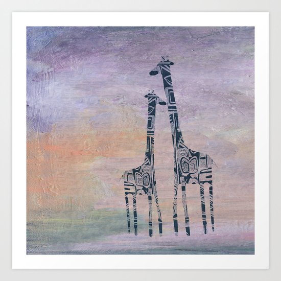 giraffes Art Print