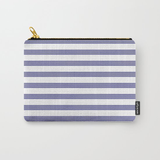 Blue- White- Stripe - Stripes - Marine - Maritime - Navy - Sea - Beach - Summer - Sailor 2 Carry-All Pouch