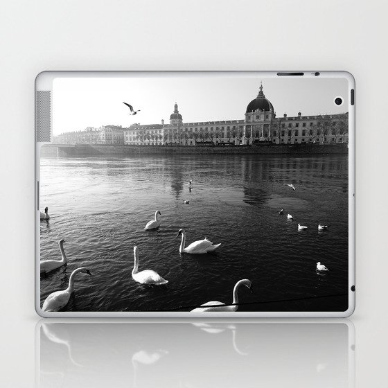 Lyon | Beautiful City in France | Black and White Photography  Laptop & iPad Skin