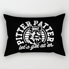 Pitter Patter lets get ater Rectangular Pillow