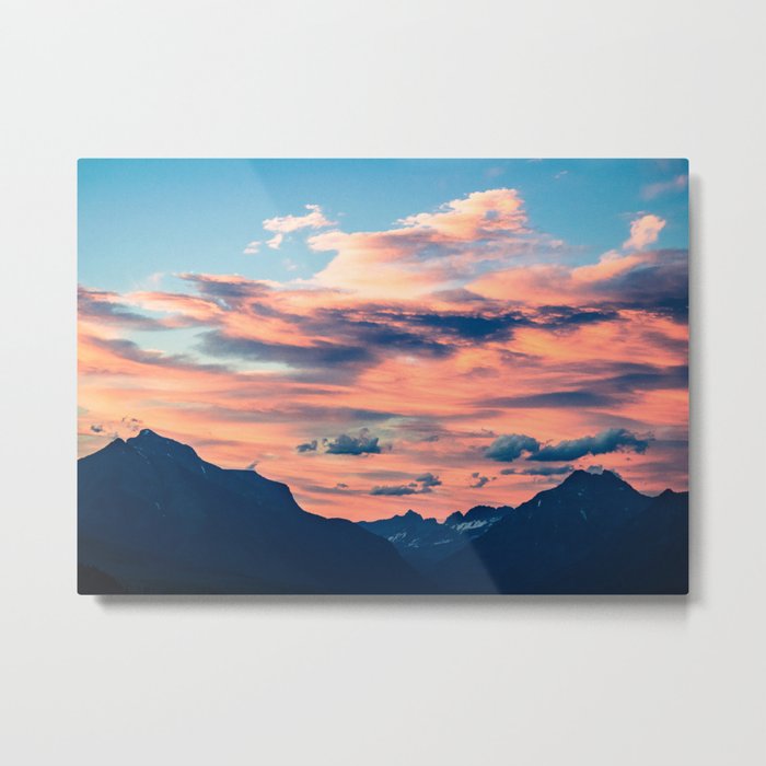 Sunset Mountains Metal Print