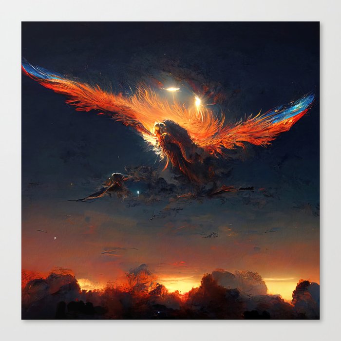 The flight of the Phoenix Canvas Print