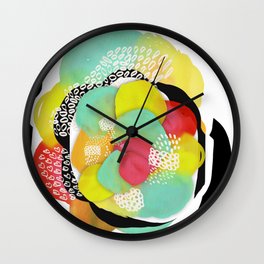Mushi Flower Wall Clock | Ipad, Naive, Contemporary, Texture, Illustration, Flower, Abstract, Graphicdesigner, Graphicdesign, Julieparent 