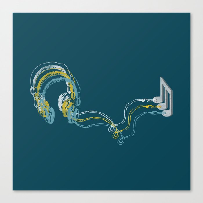 Plug in the music Canvas Print