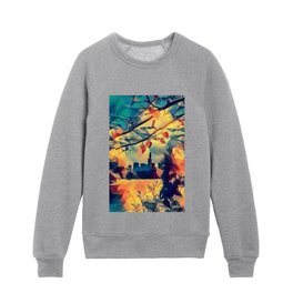 Autumn Fall in Central Park in New York City Kids Crewneck