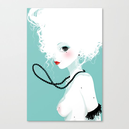 Black pearls Canvas Print