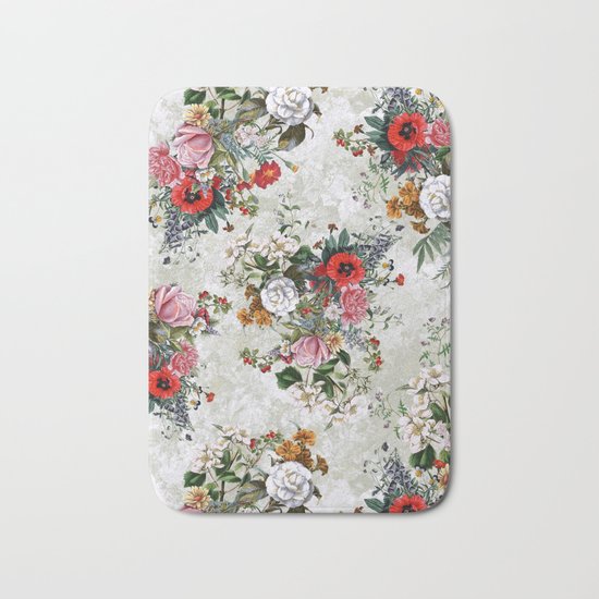 Botanical Flowers IV Bath Mat