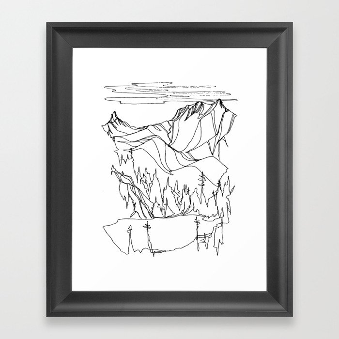Hidden Alpine Lake Framed Art Print