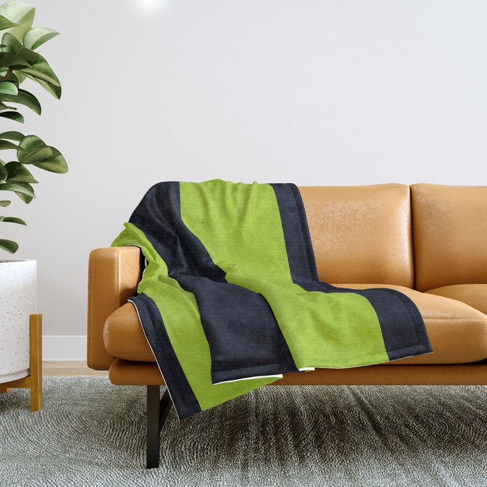 Black & Green Throw Blanket