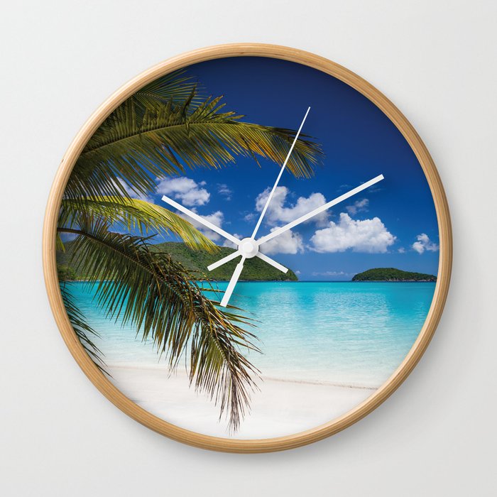 Tropical Shore Wall Clock