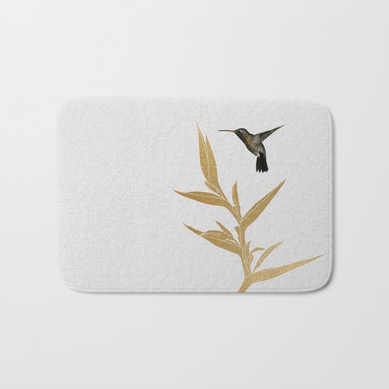 Hummingbird & Flower II Bath Mat