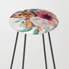 Flowers dog Counter Stool