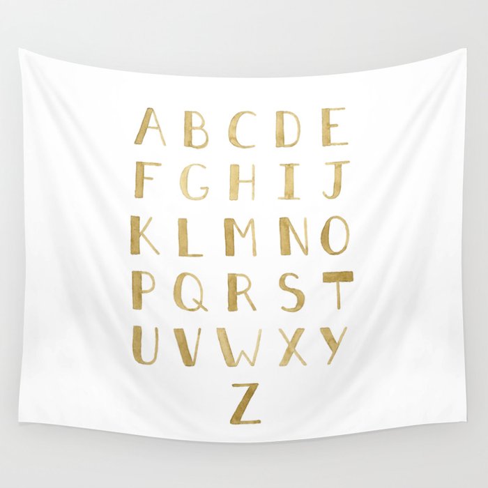 Fawn Uppercase ABCs Wall Tapestry