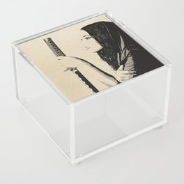 Samurai Warrior Girl Portrait Acrylic Box
