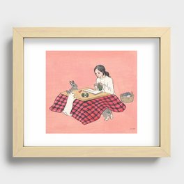 Aren't you forgetting anything? I'm hungry. Recessed Framed Print