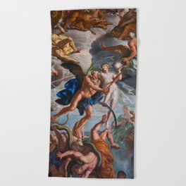 Ceiling Painting Greek Gods Goddess Chatsworth House  Beach Towel