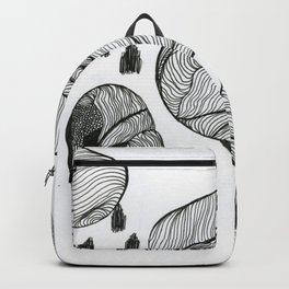 It's All Uphill Backpack | Black And White, Drawing, Pattern, Linework, Lines, Dynamic, Eccentric, Typography, Ink Pen 