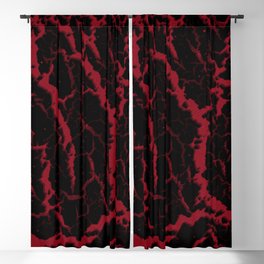 Cracked Space Lava - Burgundy Blackout Curtain
