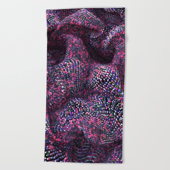 Red Fruits Dots Beach Towel
