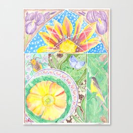 Favorite Things, Flowers and Fauna Canvas Print