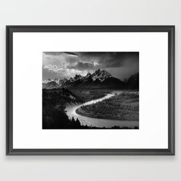The Tetons and the Snake River  Framed Art Print