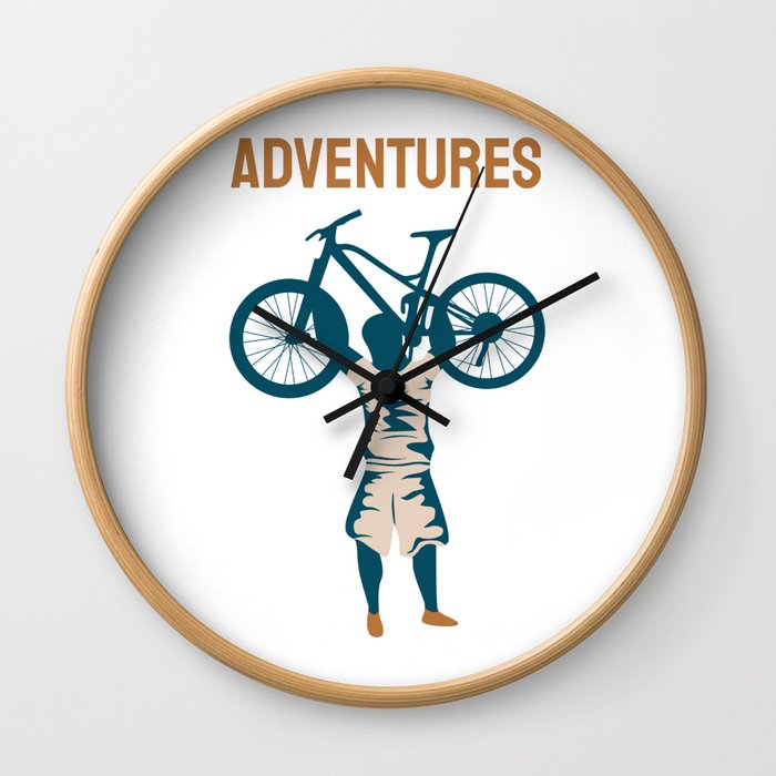 Bicycle Adventure Wall Clock