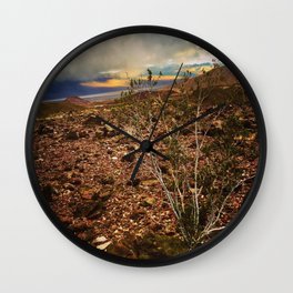 Storm Moving In Over Death Valley Wall Clock