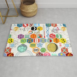 Math in color (white Background) Rug