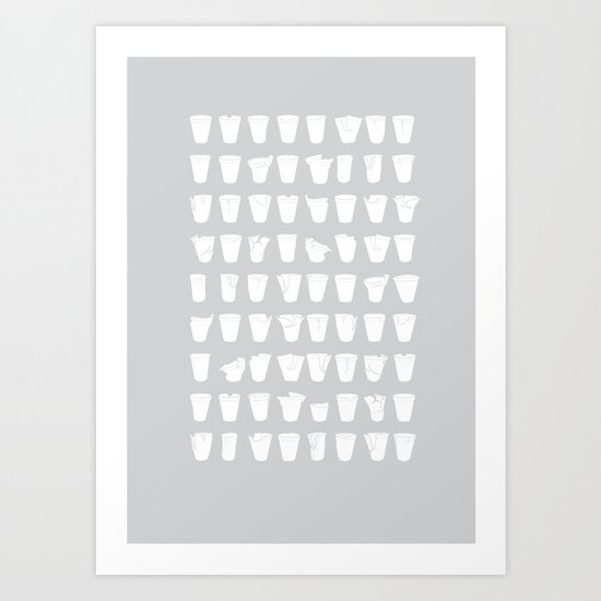 Polystyrene cups Art Print