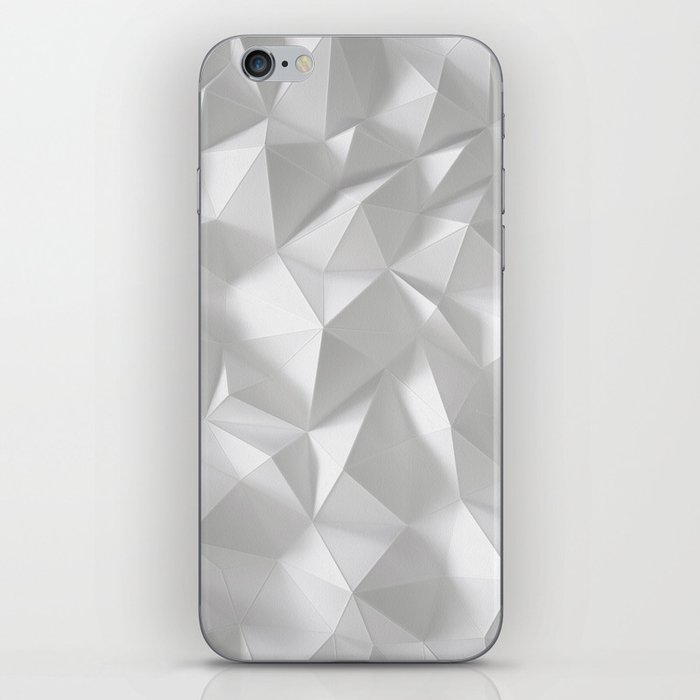White polygonal landscape iPhone Skin