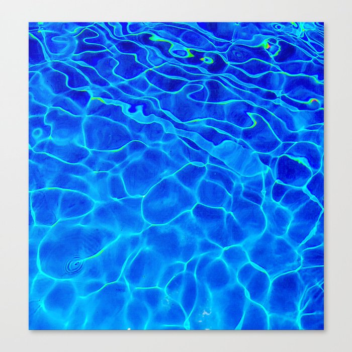 Blue Water Abstract Canvas Print