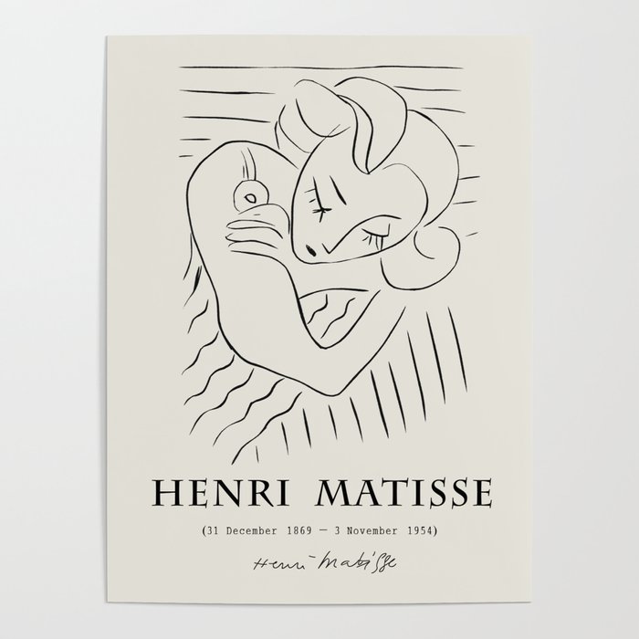 Vintage poster-Henri Matisse-Linear drawings. Poster
