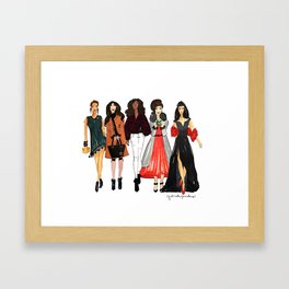 Glam Girls, Pinales Illustrated Framed Art Print