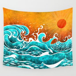 Hot sunset Wall Tapestry