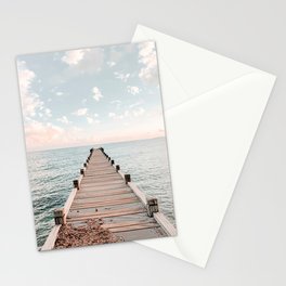 Pastel Beach Sunset Stationery Card
