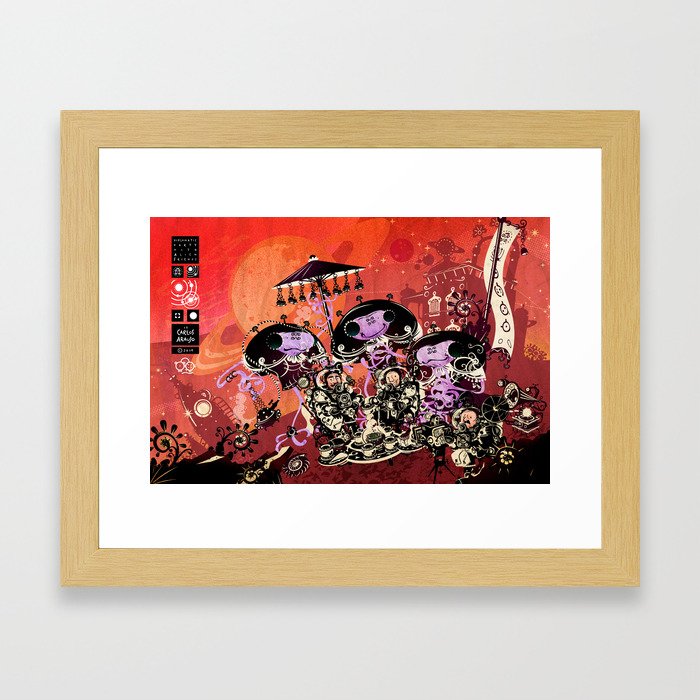 Diplomatic Party With Alien Friends Framed Art Print