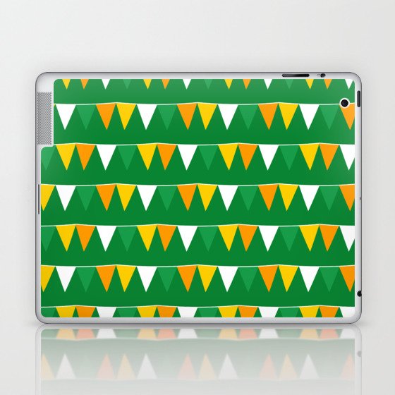 St Patrick's day flag flat cartoon pattern Laptop & iPad Skin
