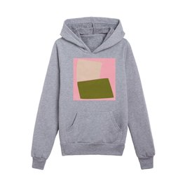Shapes 8 in Pink and Green Kids Pullover Hoodies