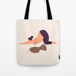 Yoga With Dog 01 Tote Bag