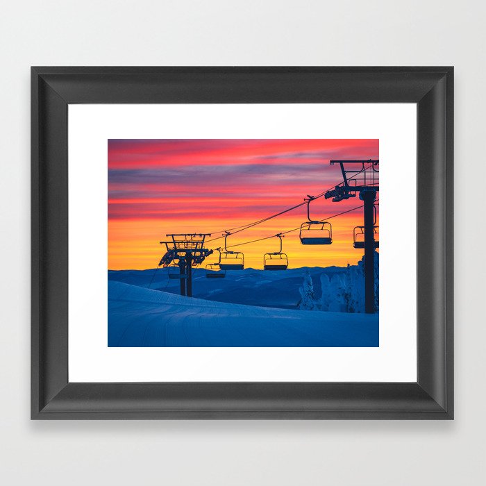 Sunset Under Chair 1  Framed Art Print