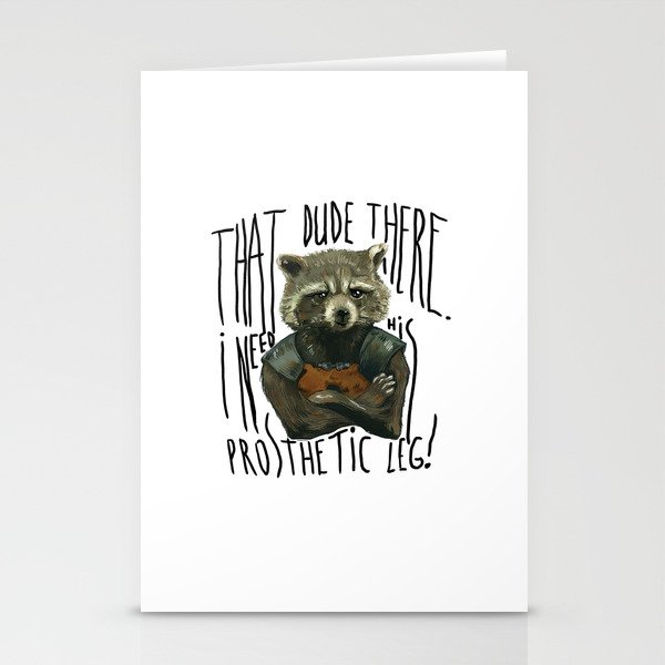 My Rocket Raccoon Stationery Cards