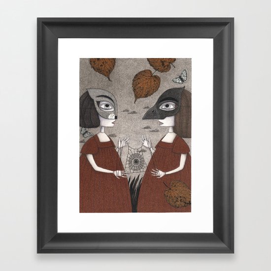 Ana and Eva (An All Hallows' Eve Tale) Framed Art Print