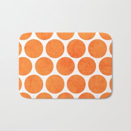 orange polka dots Bath Mat