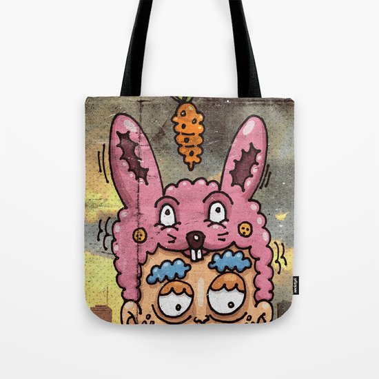 Happy Rabbit Tote Bag