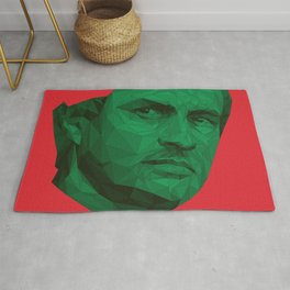 Jose Mourinho / Portugal – Poly Rug | Graphicdesign, Poly, Vector, Illustration, Duotone, Football, Character, Polygonal, Lowpoly, Red 