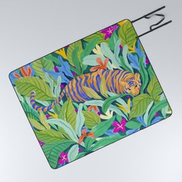 Colorful Jungle Picnic Blanket