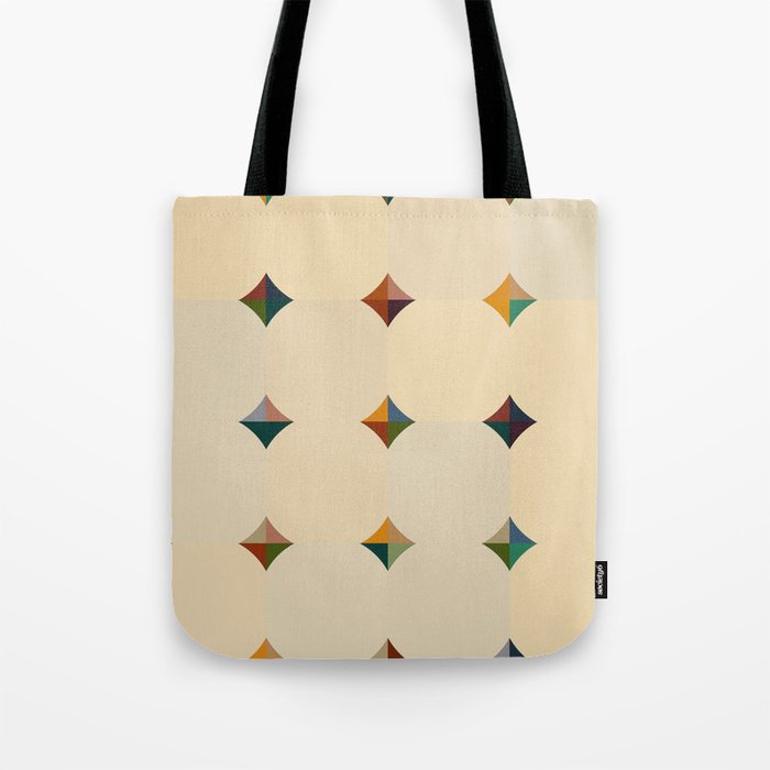 Mid century circle colorful bauhaus shapes Tote Bag