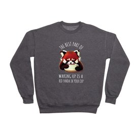 red panda sip dark shirts Crewneck Sweatshirt | Lovely, Cute, Drawing, Graphic, Design, Nature, Kids, Wildlife, Kawaii, Panda 