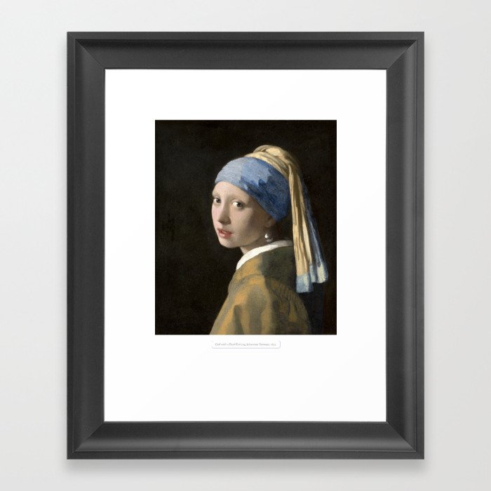 Girl with a Pearl Earring by Johannes Vermeer Framed Art Print