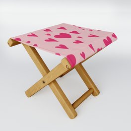 Imperfect Hearts - Pink/Pink Folding Stool